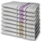 8 Panos De Prato Atoalhado Felpudo 4 Roxo 4 Marrom 8 Panos De Prato Atoalhado Felpudo 4 Roxo 4 Marrom