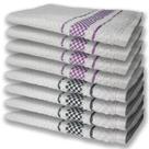 8 Panos De Prato Atoalhado Felpudo 4 Roxo 4 Preto 8 Panos De Prato Atoalhado Felpudo 4 Roxo 4 Preto