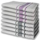 8 Panos De Prato Atoalhado Felpudo Premium 4 Roxo 4 Preto 8 Panos De Prato Atoalhado Felpudo Premium 4 Roxo 4 Preto
