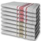 8 Panos de Prato Atoalhado Felpudo Premium 4 Vermelho 4 Marrom
