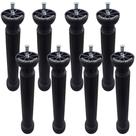8 Peças - Pé Para Armario Torre De 17,2 a 21,2cm Preto