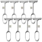 8 Peças - Suporte Central Para Tubo Oval Para Guarda Roupa Cromado 8 Peças - Suporte Central Para Tubo Oval Para Guarda Roupa Cromado
