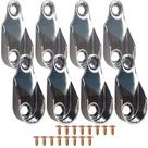 8 Peças - Suporte Lateral Para Tubo Oval Para Guarda Roupa Cromado
