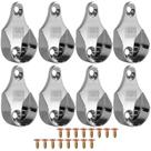 8 Peças - Suporte Lateral Para Tubo Redondo Para Guarda Roupas Cromado