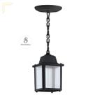8 Pendente Retro Externo Vintage Colonial Preto Alz14
