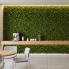 8 Placas de Folhagens Artificiais com 90% de Cobertura Densa Jardim Vertical Artificial Apartamentos