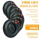 8 Pneus TOAK 4.80 4.00.8, Aro 8, fabricado em 4 lonas, ideal para carrinho de carga de Armazém e Industrial