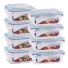 8 Potes Vidro Herméticos Tampa Silicone Vedação 370ml 800ml