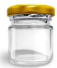 8 Potinho De Vidro Geleinha 40 ml Lembrancinhas Tampa Dourada 4,3xm diâmetro x 4,5cm altura 8 Potinho De Vidro Geleinha 40 ml Lembrancinhas Tampa Dourada 4,3xm diâmetro x 4,5cm altura