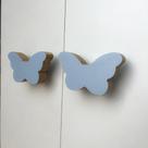 8 Puxadores Borboleta Infantil Porta Gaveta Cômoda Móveis