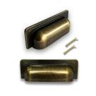 8 Puxadores Concha Quadrado Premium 64mm, em metal Zamac