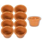 8 Ramekins Molho 30ml Terracota 100% Melamina Gourmet Mix