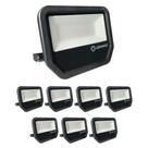 8 Refletores Floodlight Ledvance Preto 3000k 5500m 50w BIV IP65 Pfm
