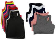 8 Regatas Nadador Feminina + 5 Tops Nadador Fitness Academia