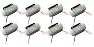 8 Sinaleira Lanterna Lateral Led Peixinho Caminhão Carreta Com Vigia Cristal