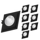 8 Spot Embutir Recuado Par30 E27 Preto Save Energy Quadrado