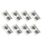 8 Spot Embutir Recuo Save Energy Duplo Par30 E27 Branco
