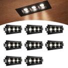 8 Spot Triplo Mini Led Embutido Downlight 4000K Preto Bet89 8 Spot Triplo Mini Led Embutido Downlight 4000K Preto Bet89
