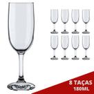 8 Taça de Vidro Transparente Cristal Festas Ano Novo 2024