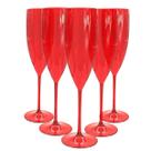 8 Taças De Champanhe Acrílico Cristal Colorido 160 Ml