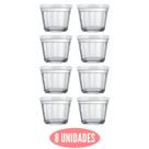8 Tigelas Redonda 350ml Tampa Coloridas Papinha Vidro Nadir