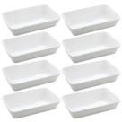 8 Travessas de Porcelana 26x17cm Refratários Restaurante Buf 8 Travessas de Porcelana 26x17cm Refratários Restaurante Buf