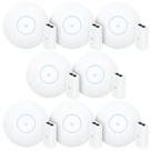 8 U6 Pro Ubiquiti Com 8 Fontes 48V 15W 8 Roteadores WiFi 6 Access Point 5.3 Gbps + 8 Injetores PoE