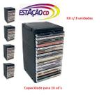 8 unid Porta Cd - Rack Newness Capacidade 16 Cds