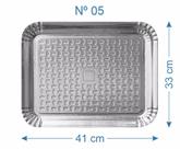 80 Bandeja de Bolo Salgado Laminado Prateado Nº5