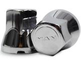 80 Capa Porca Compativel MAN Logo Cromada Caminhao 32mm