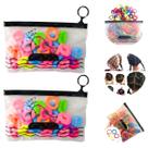 80 Elásticos de Cabelo Infantil Coloridos e Saco Zip