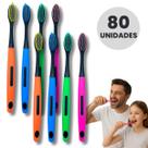 80 Escova De Dente Com Cerdas Macia E Capa Protetora Limpeza E Saúde Bucal