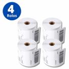 800 Etiquetas Térmicas Kit C/ 4 Rolos Adesivo Serrilhado S/ Ribbons