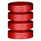 87m Fita Camada Dupla Cetim GRAVADO cor VERMELHO 1,2cm larg