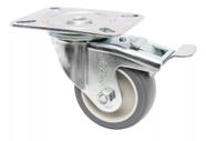 (8pçs) Rodizio Girat. 3pol. Pvc Placa C/ Freio 60kg Por Roda