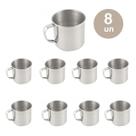 8un Caneca copo alumínio café chá 300ml canequinha cozinha 8un Caneca copo alumínio café chá 300ml canequinha cozinha