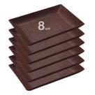 8un Petisqueira travessa Retangular 24cm Marrom Escuro