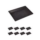 8un Petisqueira travessa Retangular Servir 24cm Preto