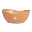 8un Tigela saladeira bowl oval 1,9lt marrom claro