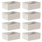 8x Cesto 12L Organizador Ou Flow Bege 13cm X 27cm X 34cm 8x Cesto 12L Organizador Ou Flow Bege 13cm X 27cm X 34cm
