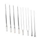 8x Espetos De Inox 60cm Espada, Duplo e Coração - Churrasc