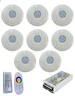 8x hiper led 16w abs rgb iluminacao piscina controle e fonte 8x hiper led 16w abs rgb iluminacao piscina controle e fonte