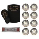 8x led rgbw 15w tholz + fonte 120w + basic smartpool