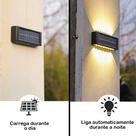 8x Luz de parede recarregavel solar Kit 8X Arandela Jardim Externa 10LED a prova dagua