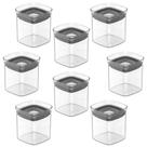 8x Porta Temperos Pote 150ml Organizador OU Block Hermético