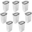 8x Porta Temperos Pote 2,3L Organizador OU Block Hermético