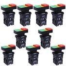 9 Botões Duplo De Plástico 1na+1nf 24v Vd/vm - Metaltex