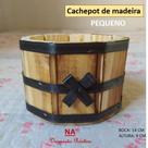 9 Cachepot De Madeira Redondo Pequeno - 14 X 9 Cm Queimado ML MS 9 Cachepot De Madeira Redondo Pequeno - 14 X 9 Cm Queimado ML MS