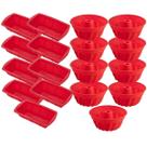 9 Conj Forma para Pães e Forma Espiral em Silicone Sortida