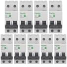 9 Disjuntores Termomagnético Mini Tipo C 20a 3ka Bip 9 Disjuntores Termomagnético Mini Tipo C 20a 3ka Bip